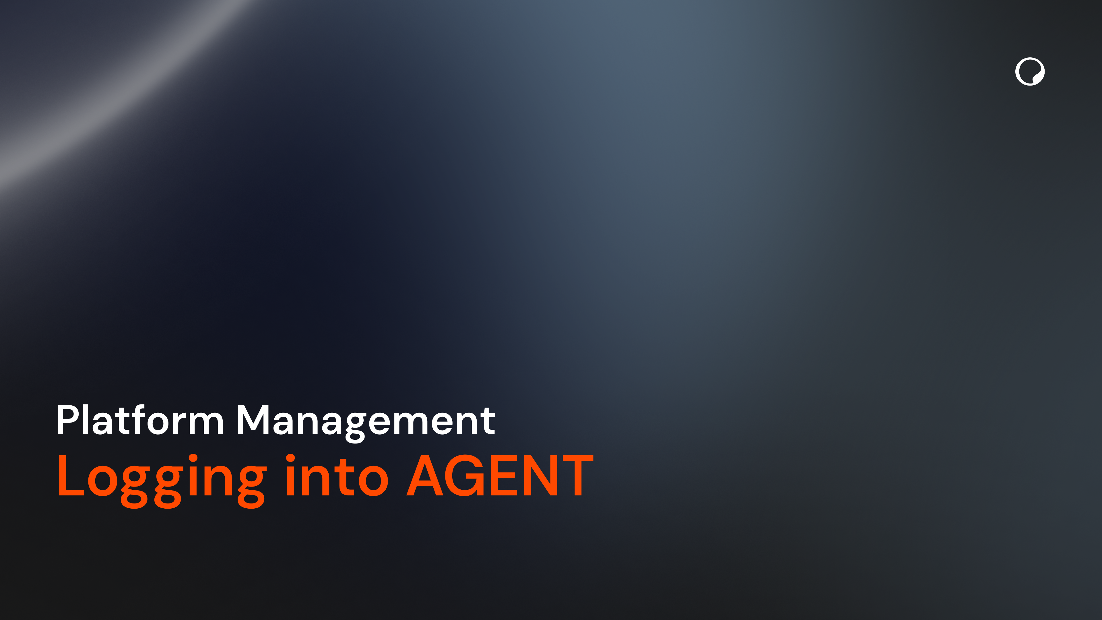 Logging Into AGENT